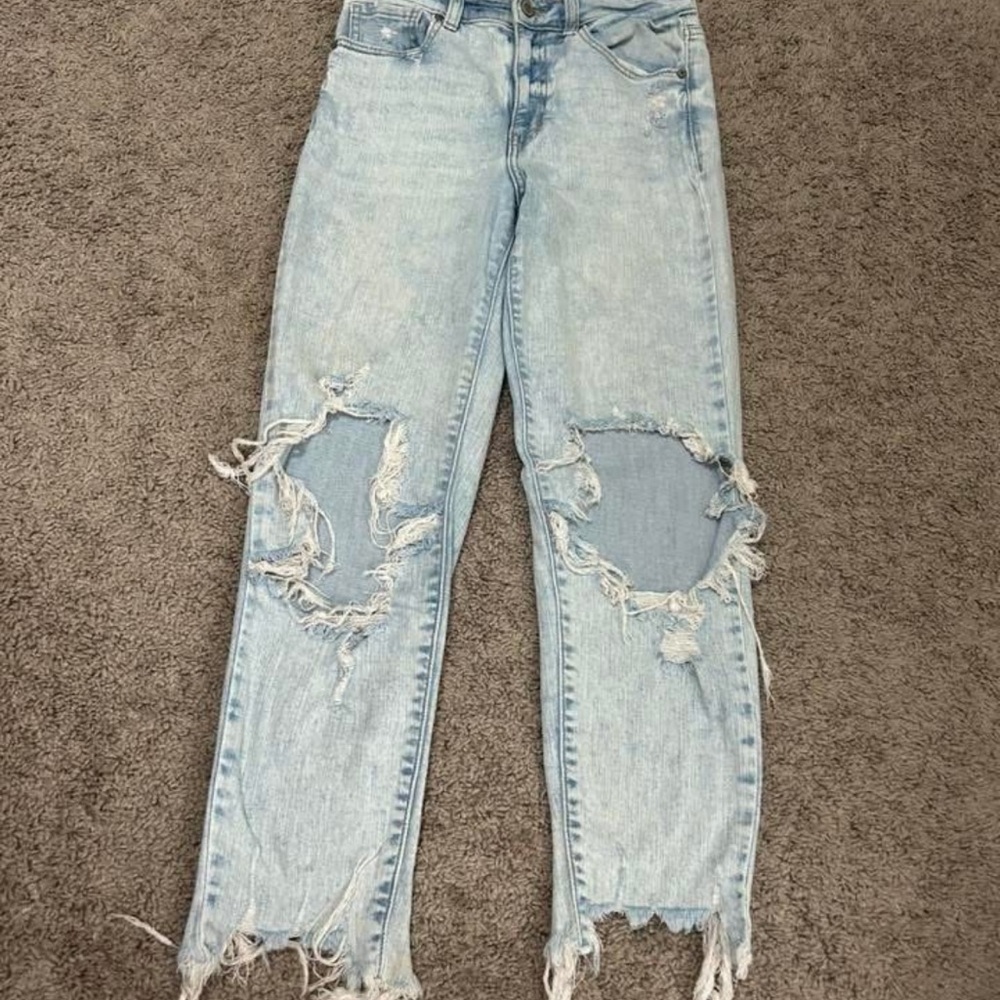 Distressed Light Blue Women's Jeans